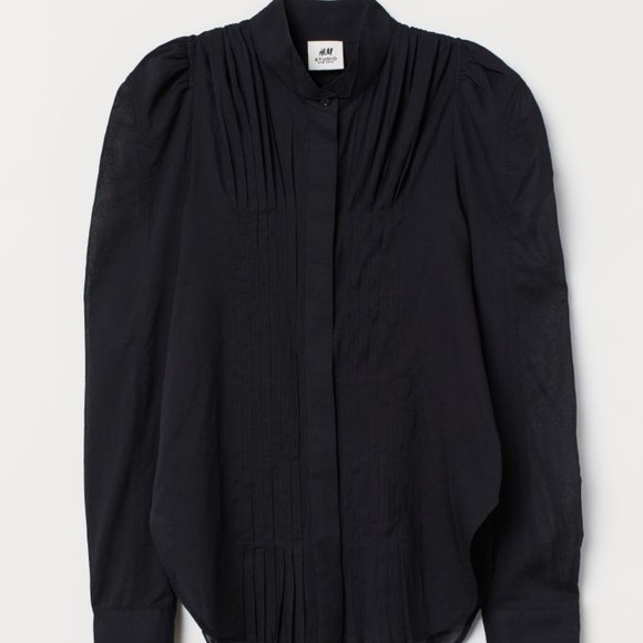 H&M Studio Collection Puff-sleeved cotton blouse 4 - Picture 2 of 3